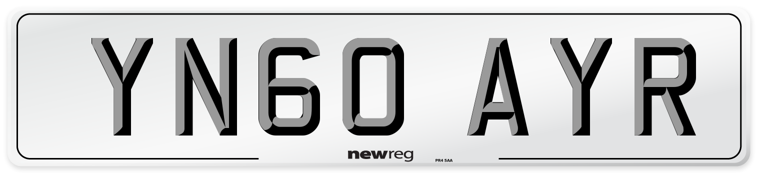 YN60 AYR Number Plate from New Reg